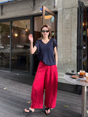 V-Neck Rolled-Edge Knit Top（Z3273）
