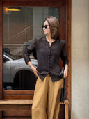 Textured French Minimalist Cardigan（Z3373）