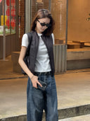 Stand Collar Zip Quilted Vest（Z3552）