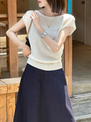 เสื้อถักทรงสลิมลายริ้ว (Z3084)