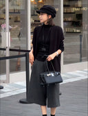 Vintage Wide-Leg Cropped Pants（Z1349）