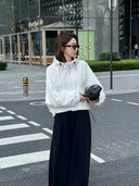 เสื้อแจ็คเก็ตมีฮู้ดแบบซิป เนื้อผ้าลายตาราง (Z3695)