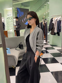 Raglan Sleeve Relaxed Cropped Jacket（Z3609）