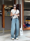 Machine-Washable Wide-Leg Jeans (Z1726)