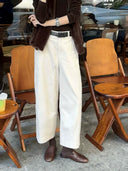Corduroy Cropped Casual Pants（Z3592）