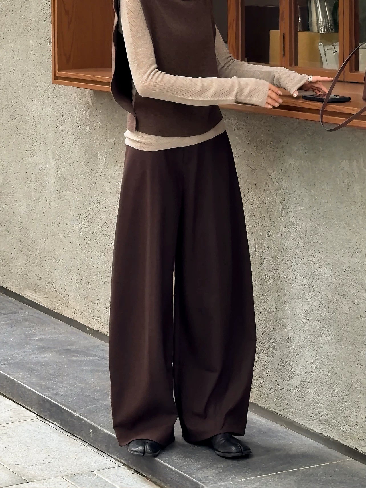 Drapey Narrow Waistband Casual Pants（Z3577）