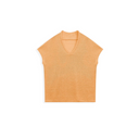 V-Neck Rolled-Edge Knit Top（Z3273）
