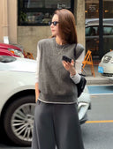Hollow-Out Layered Knit Vest（Z2423）