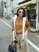 Crew Neck Raglan Sleeve Knit Sweater（Z3772）