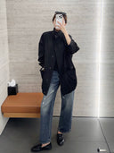 Faded Distressed Wide Leg Jeans（Z3555）