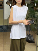 เสื้อกั๊กคอกลมผ่าข้างสไตล์ลำลอง (Z3322)