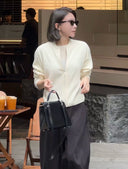 Minimalist Zip-Up Knit Cardigan（Z2542）