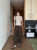 Structured Seam Cropped Pants（Z3195）
