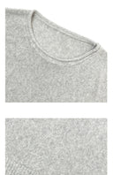 Rolled Hem Crew Neck Knit Top（Z2014）