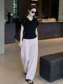 Soft Elastic Waist Casual Trousers（Z3102）