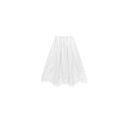 Hollow Lace Spliced Hem A-Line Skirt