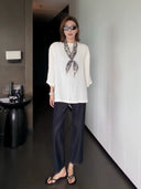 Casual Textured Loose-Fit Tee（Z3126）