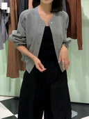 Raglan Sleeve Relaxed Cropped Jacket（Z3609）