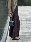 Elastic Waist Ruched Skirt（Z3287）
