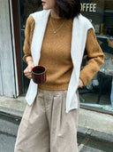 Crew Neck Raglan Sleeve Knit Sweater（Z3772）
