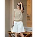 Pleated Silhouette Casual Shorts（Z3282）