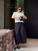 Neckline Panel Knit Top（Z3213）