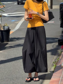 Elastic Waist Yamamoto Cropped Trousers（Z3308）