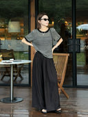 Textured Striped Versatile Top（Z1975）