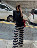 Quần Dài Suông Casual Sọc Tương Phản (Z3025)
