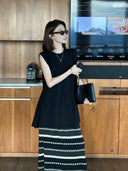 Mid-Length Slit Detail Vest（Z3383）