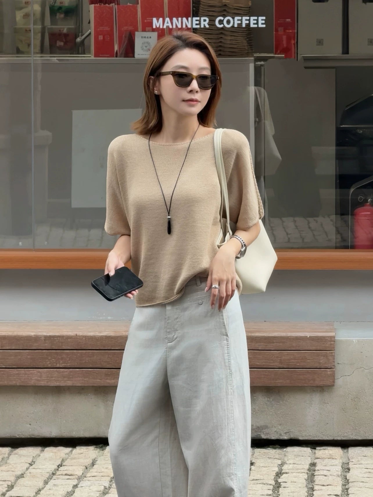 เสื้อถักแขนปีกค้างคาวไร้ตะเข็บ (Z3145)