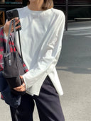Lightweight Slit Long Sleeve Top（Z3380）