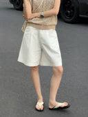Pleated Silhouette Casual Shorts（Z3282）