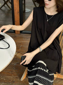 Mid-Length Slit Detail Vest（Z3383）