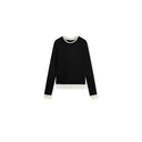 เสื้อแขนยาวทรงสลิมสีทูโทน（Z1576）