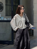 Hooded Double-Zip Knit Cardigan（Z3309）