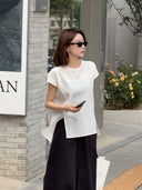 Vintage Lightweight Double Slit Top（Z3396）