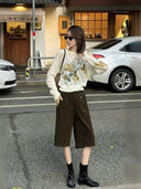 Watercolor Floral Lightweight Sweater（Z3656）