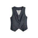 Slim-Fit Button Vest Set