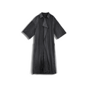 Irregular pleated long shirt