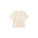 เสื้อท็อปเนื้อสัมผัสนุ่ม ชายเสื้อแต่งแผง (Z3433)