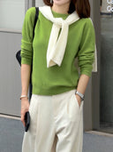 Seamless Raglan Sleeve Knit Sweater（Z3583）