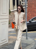 Tweed Layering Vest Jacket（Z3715）