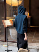 Solid Hooded Button Knit Vest（Z3561）