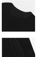 เสื้อยืดคอกลมผ่าข้างสีดำ (Z2100)