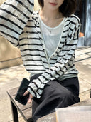Hooded Double-Zip Knit Cardigan（Z3309）