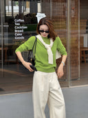 Seamless Raglan Sleeve Knit Sweater（Z3583）