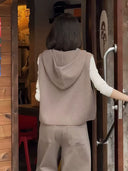 Hooded Half-Zip Knit Vest（Z2561）