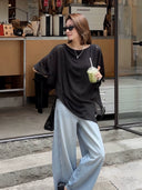 Irregular Hem Cape-Style French Top（Z3455）