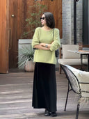 Elegant Elastic-Waist Skirt（Z2525）